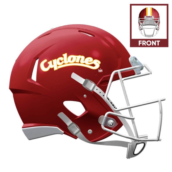Riddell Cyclones Script Cardinal Full-Size Replica Football Helmet